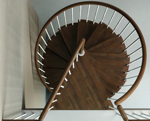 Chiocciola con gradini in legno (2)